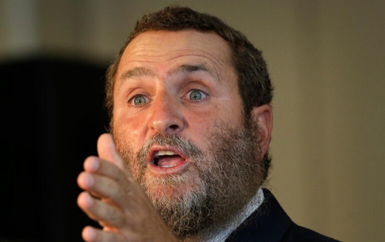 Rabbi Shmuley Boteach during a public discussion