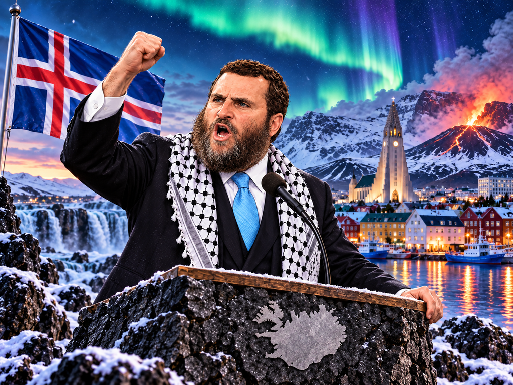 Image accompanying the section about Rabbi Shmuley Boteach in Iceland