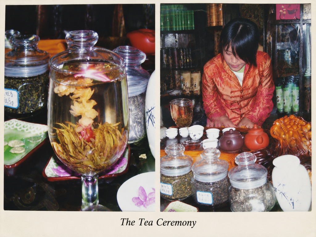 Traditional Chinese tea ceremony and flowering tea in Shanghai